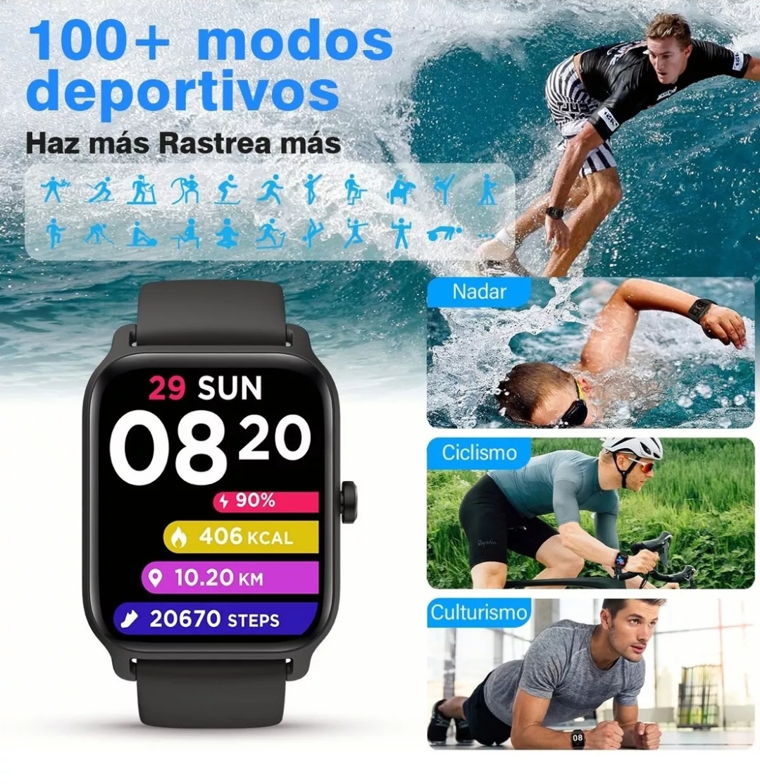 Smartwatch 1.8'' Reloj Inteligente Bluetooth Llamada Alexa