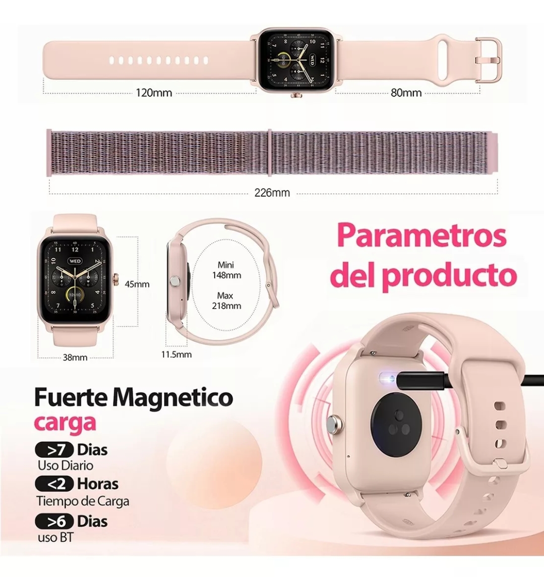 Smartwatch 1.8'' Reloj Inteligente Bluetooth Llamada Alexa