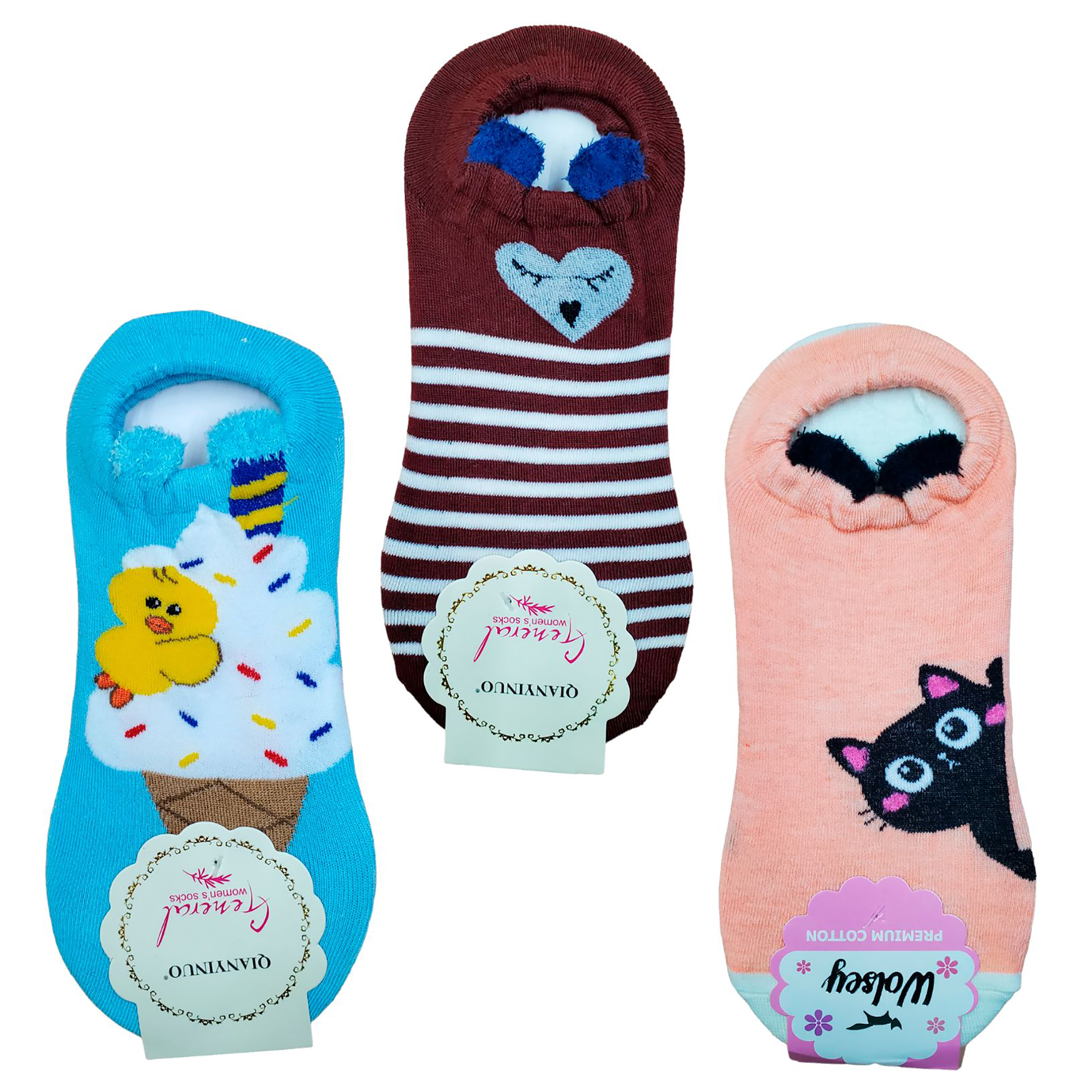 Tines Protectores - Invisible Con Orejitas Dama 6 Pares