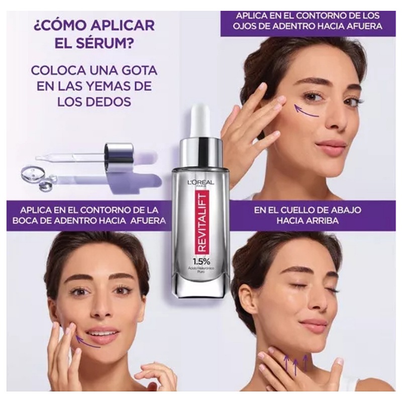 Kit L'oréal Paris Ácido Hialurónico Gel + Crema Día + Sérum