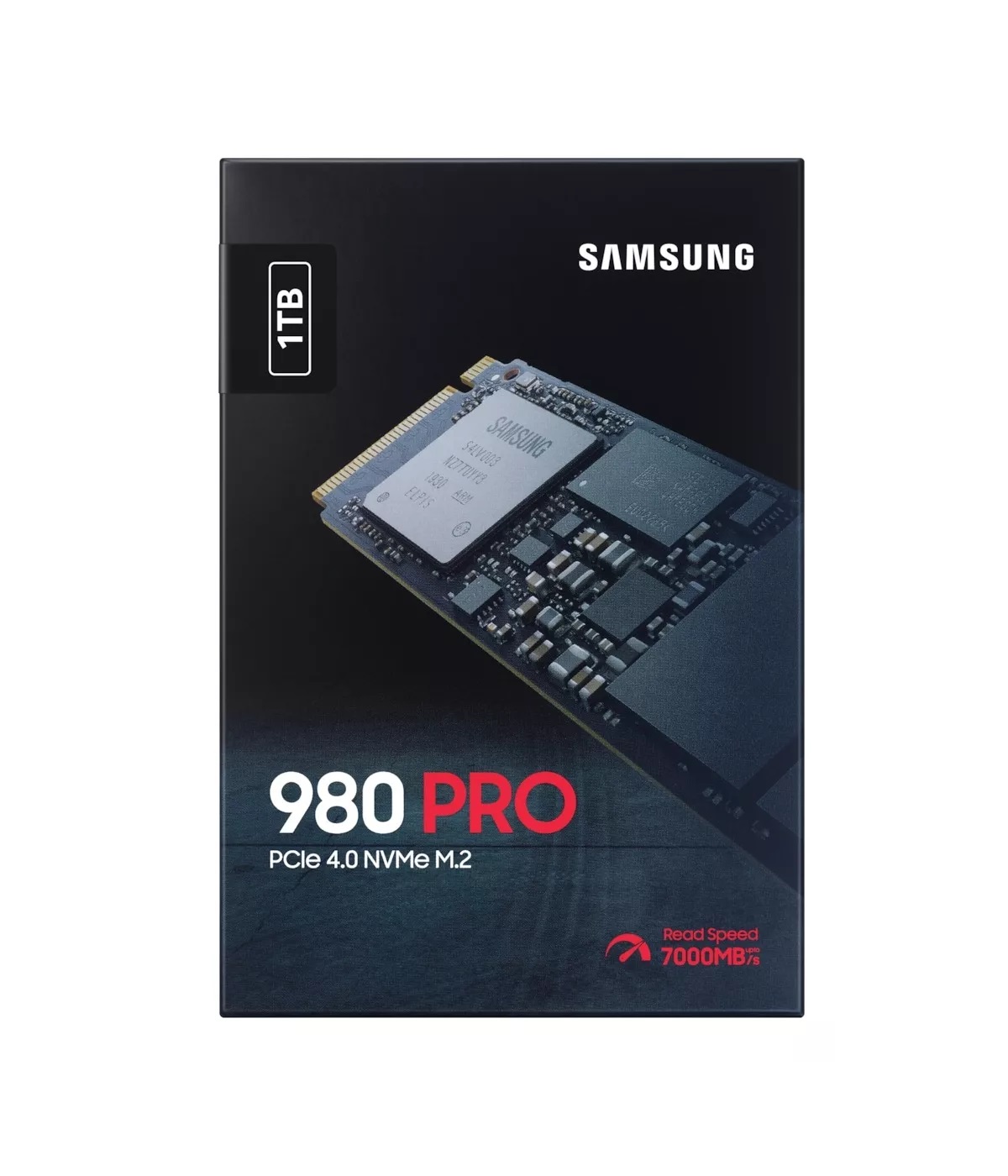Disco sólido SSD interno Samsung 980 PRO, Para PC Modelo MZ-V8P1T0B Capacidad De 1TB Color Negro