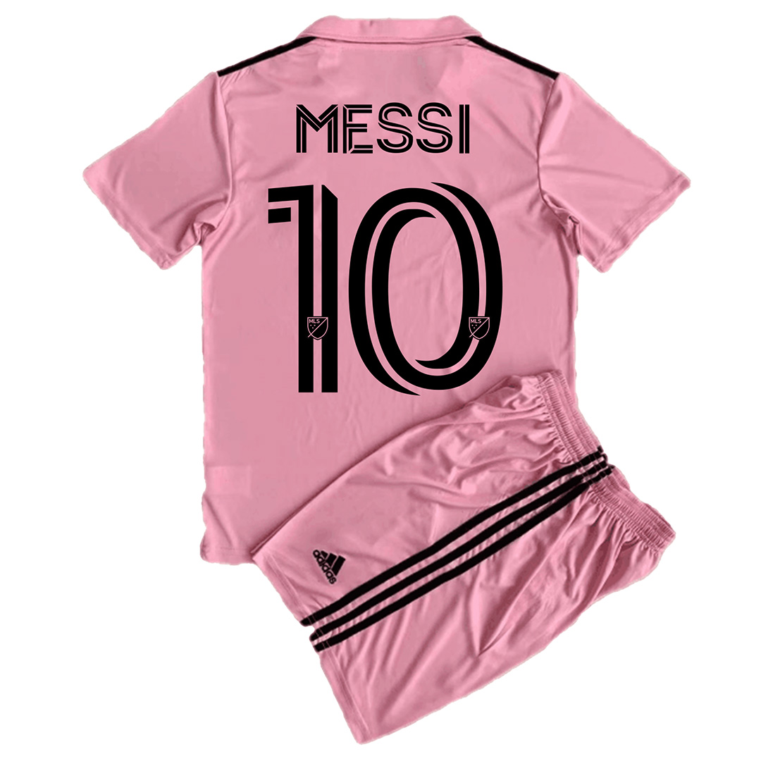 Jersey Kit Inter de Miami Messi 10 Local Rosa Niño Talla 7 - 8años