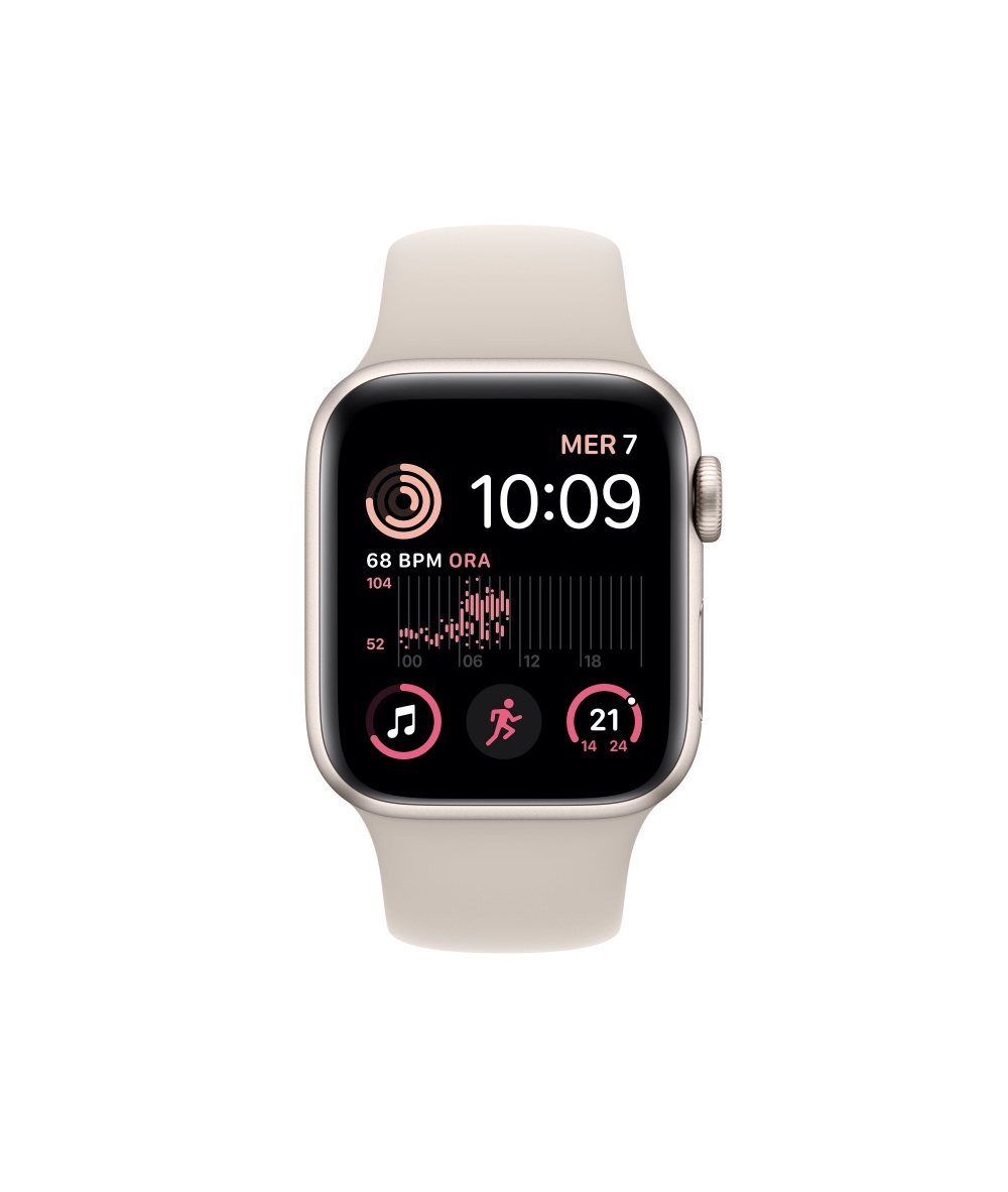 Apple Watch SE GPS, Caja de Aluminio Color Blanco Estelar de 40mm