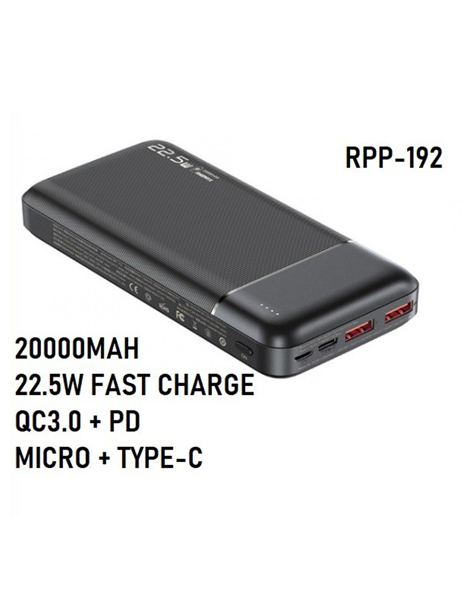 Remax Proda Power Bank Cargador Portatil 20000mah