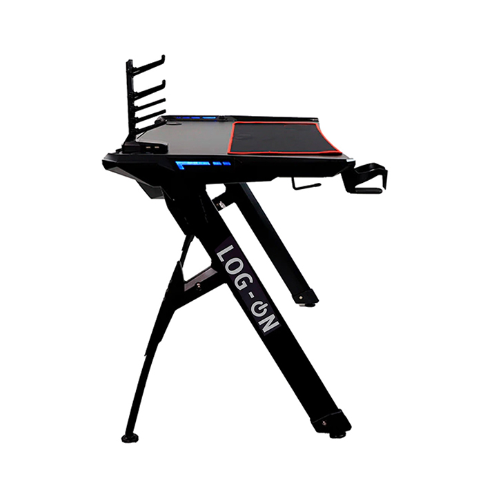 Escritorio Gamer Luces Led Rgb Porta Vasos Diseño Innovador