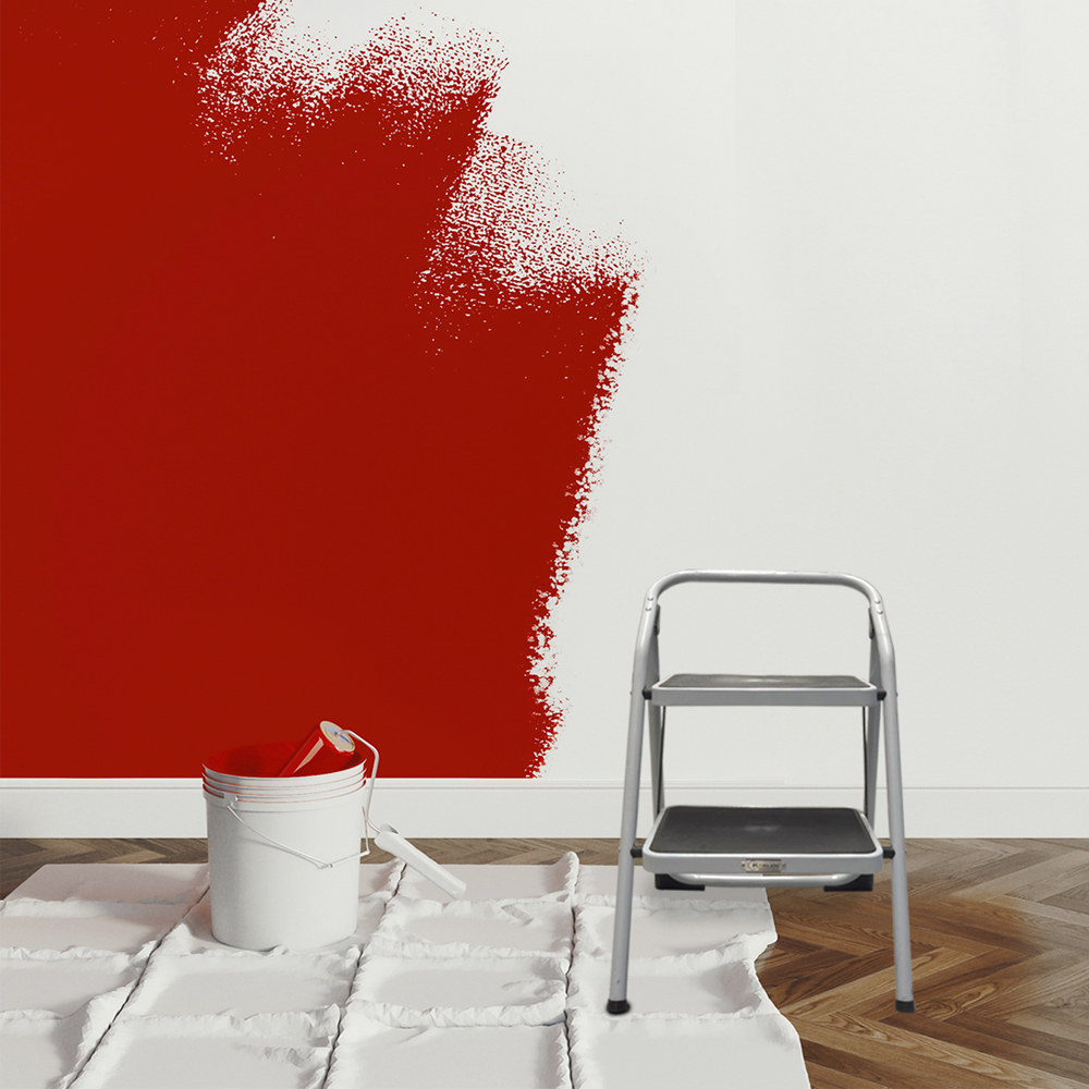 Escalera Plegable 2 Escalones Tubular Distancia Entre escalones 24cm De Acero Compacta Y Ligera Que Se Puede Usar En Interiores Y Exteriores Tamaño del Escalón 38x26cm