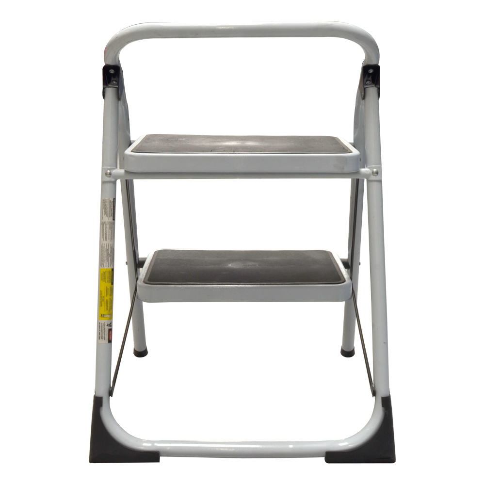 Escalera Plegable 2 Escalones Tubular Distancia Entre escalones 24cm De Acero Compacta Y Ligera Que Se Puede Usar En Interiores Y Exteriores Tamaño del Escalón 38x26cm