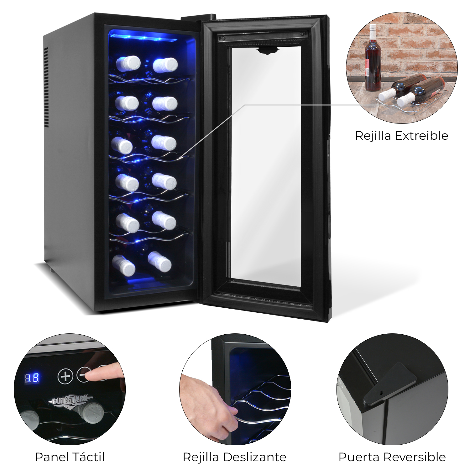 Cava Enfriador Vinos 12 Botellas Frigobar Exclusive Premium