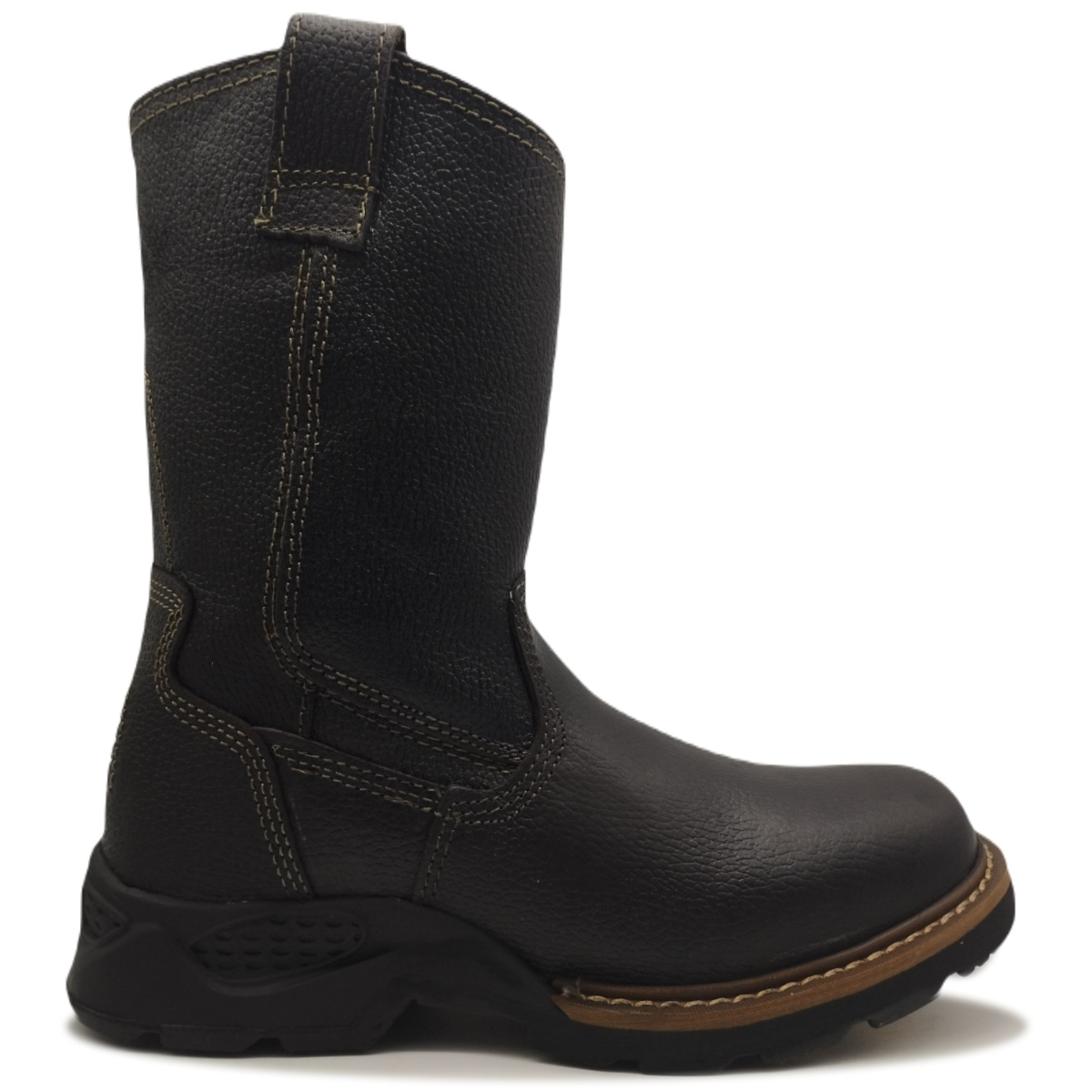 Botas altas de Piel gruesa y suela costurada sin Casquillo ideal para Trabajo de uso rudo Fish