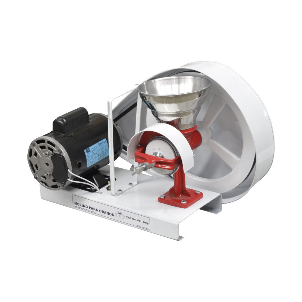 Molino Electrico para granos ECO 0.5HP Ideal para moler granos húmedos y secos como queso, café, cacao, arroz, trigo, maíz, nixtamal y especias de mesa.