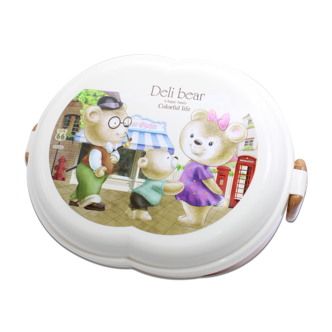 Tupper Doble Piso Con Cuchara Y Tenedor Capacida De 800ml