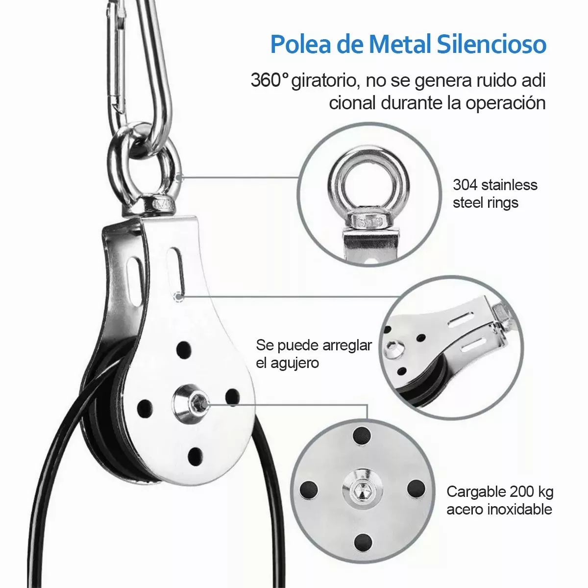 Sistema De Cable Con Polea Para Entrenamiento