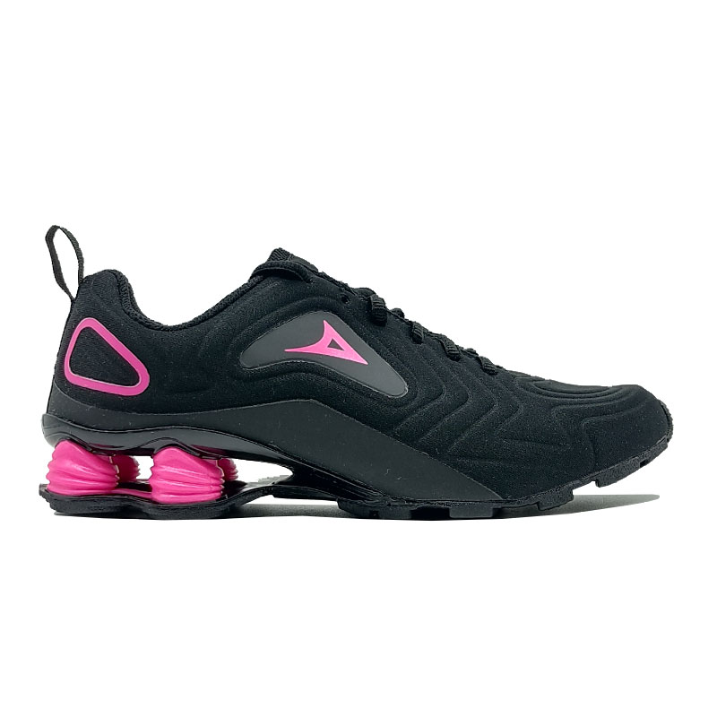 Tenis Pirma 4015 Negro Rosa Mujer Deportivo Ejercicio Runing