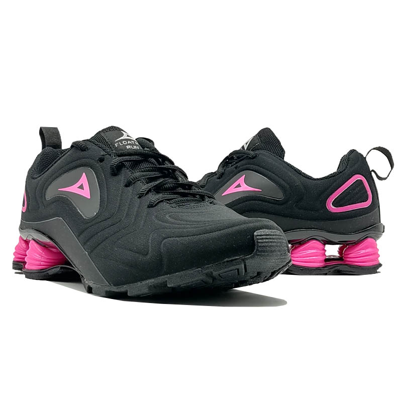 Tenis Pirma 4015 Negro Rosa Mujer Deportivo Ejercicio Runing