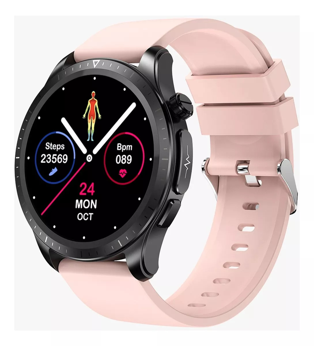 Reloj Inteligente Smart watch E420 Fralugio Mide Glucosa Ecg Silicon