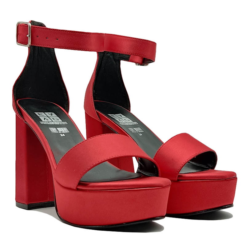 Tacón EVAG 1010 Rojo  Mujer Fiesta Elegante Plataforma