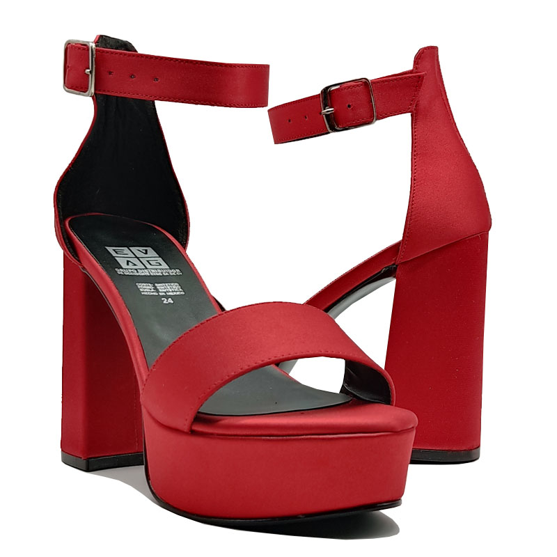 Tacón EVAG 1010 Rojo  Mujer Fiesta Elegante Plataforma