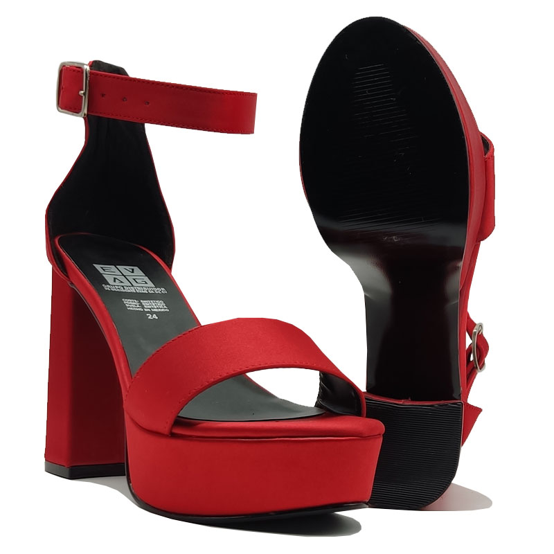 Tacón EVAG 1010 Rojo  Mujer Fiesta Elegante Plataforma