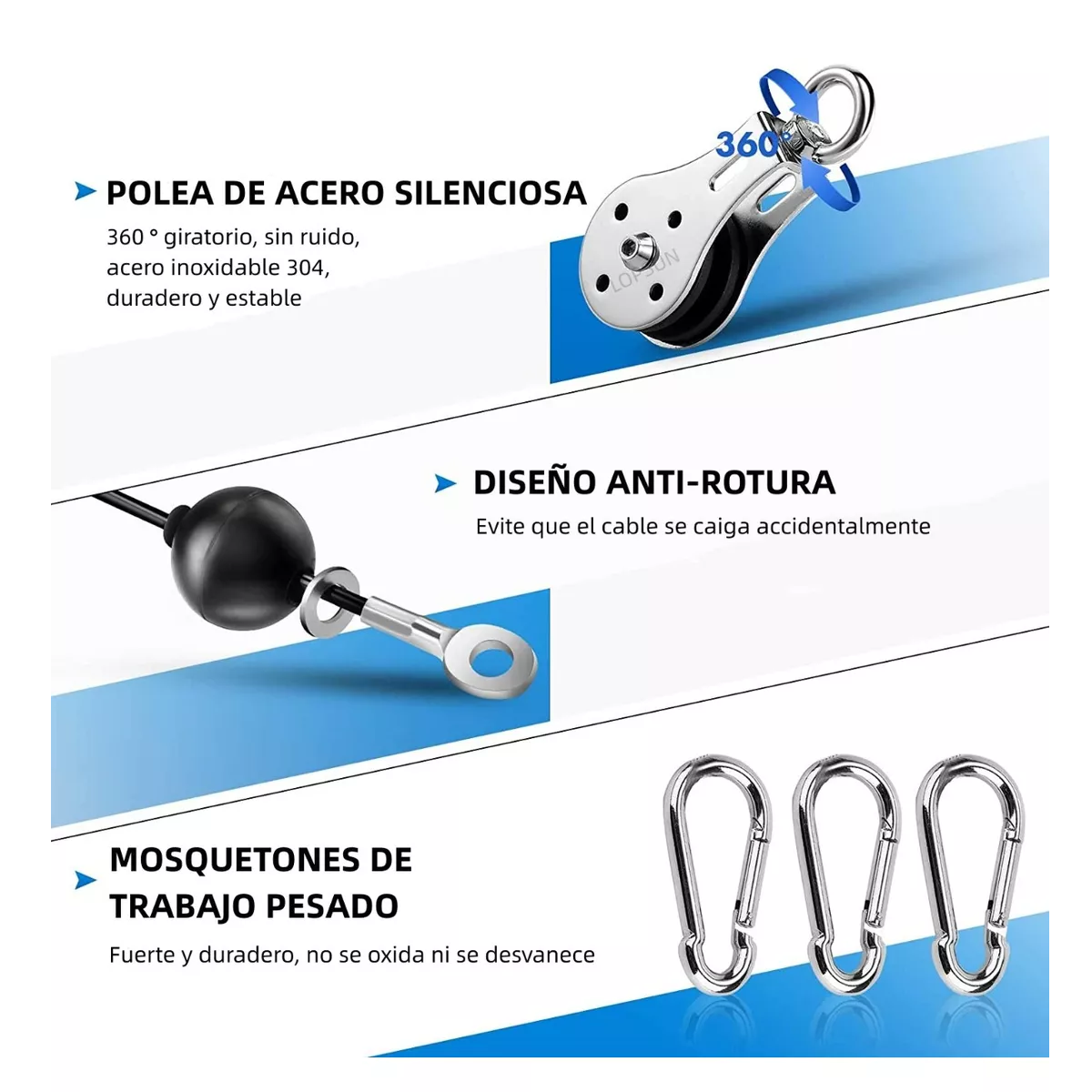 Equipo Fitness Gimnasio Polea Cable Brazo Biceps Triceps Lateral