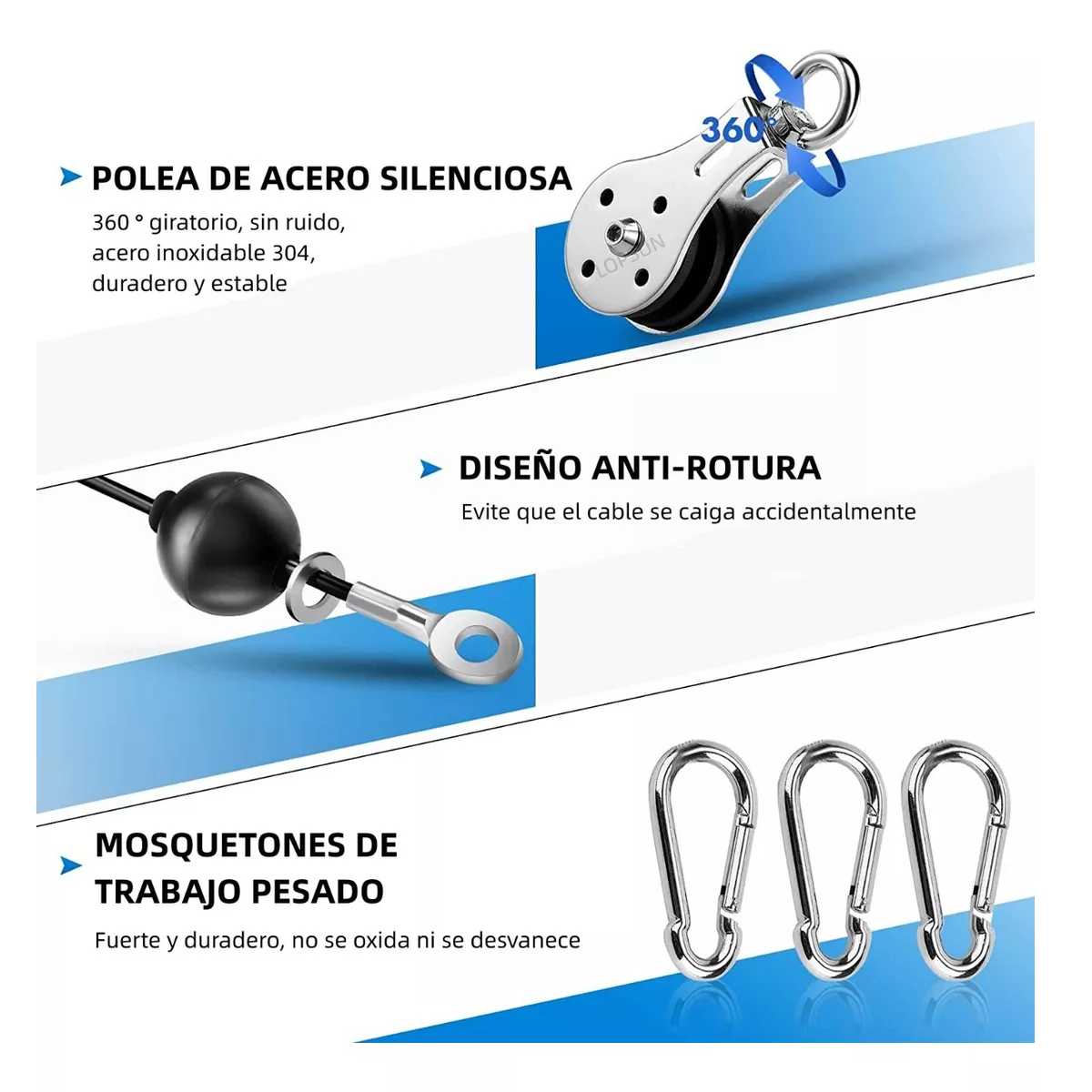 Equipo Fitness Gimnasio Polea Cable Brazo Biceps Triceps