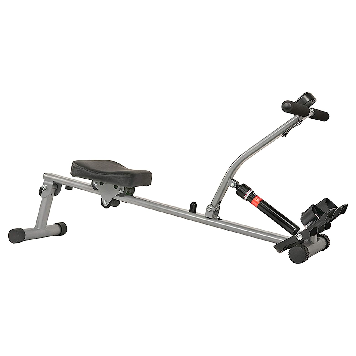 Sunny Health Fitness SF RW1205: Máquina de Remo con Resistencia Hidráulica Ajustable de 12 Niveles y Monitor Digital