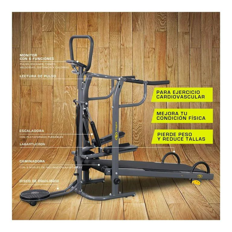 Caminadora manual 4 en 1 con escaladora Athletic Works WMT-2646