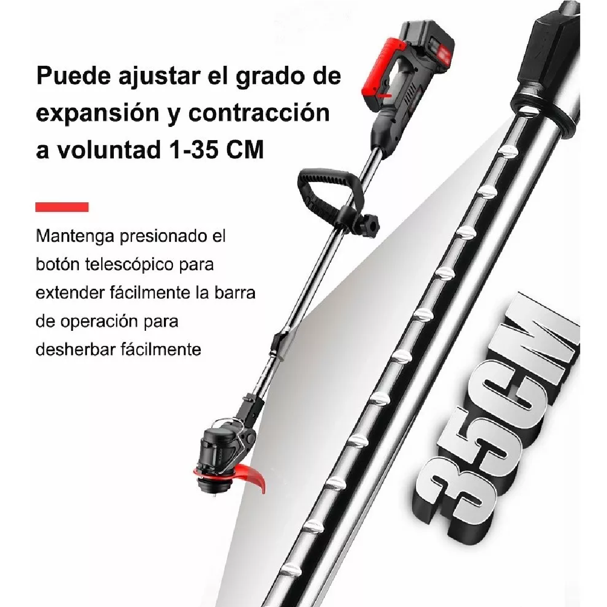 Kit Desbrozadora Podadora Eléctrica Inalámbrica+2 Baterías