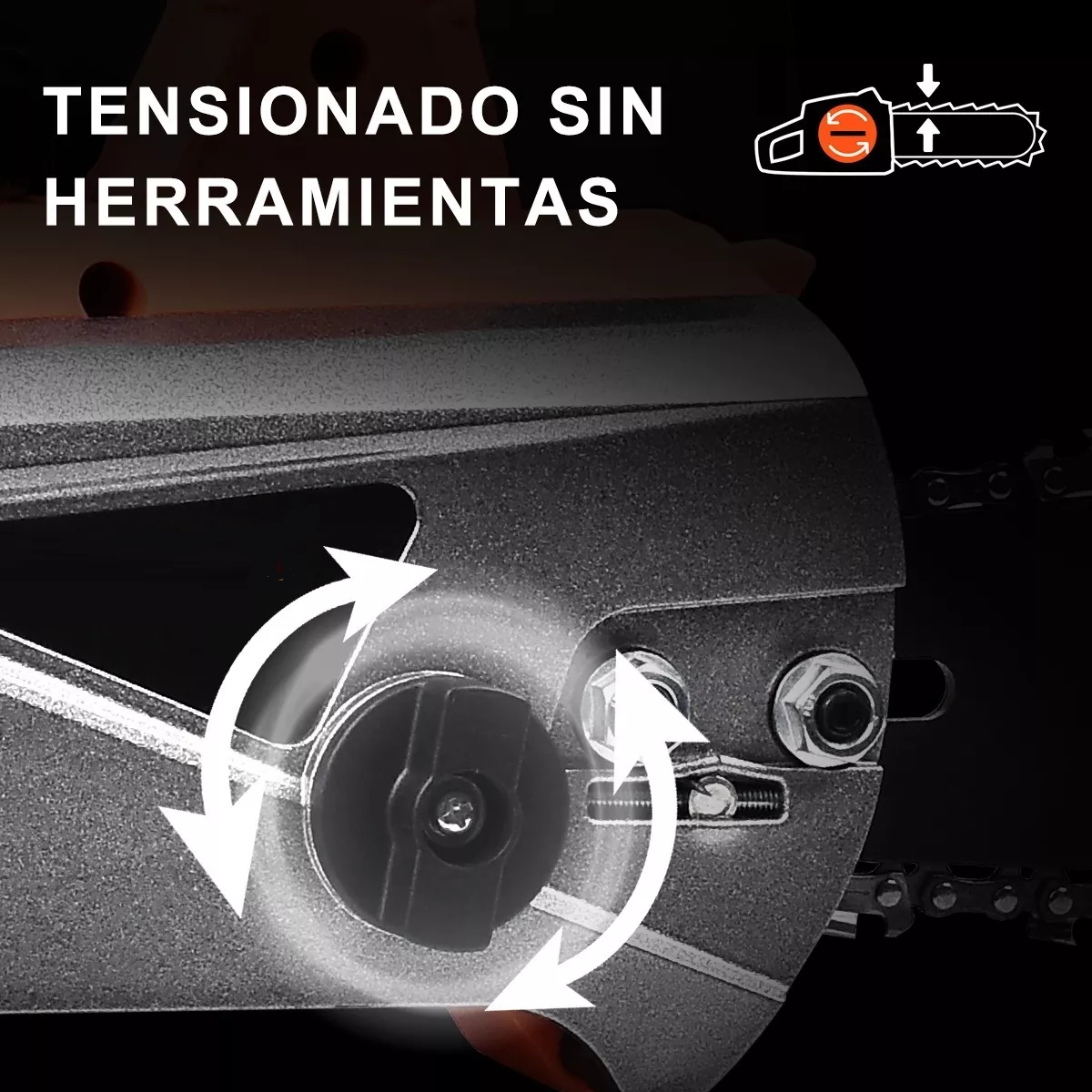 Kit 16'' Motosierra Eléctrica Con Cable & 2 Cadenas 2600w