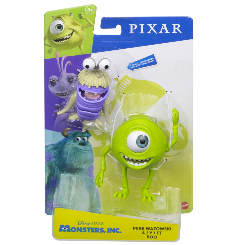 Disney Pixar Monsters Inc. Figura de Juguete Mike W. y Boo de 7"