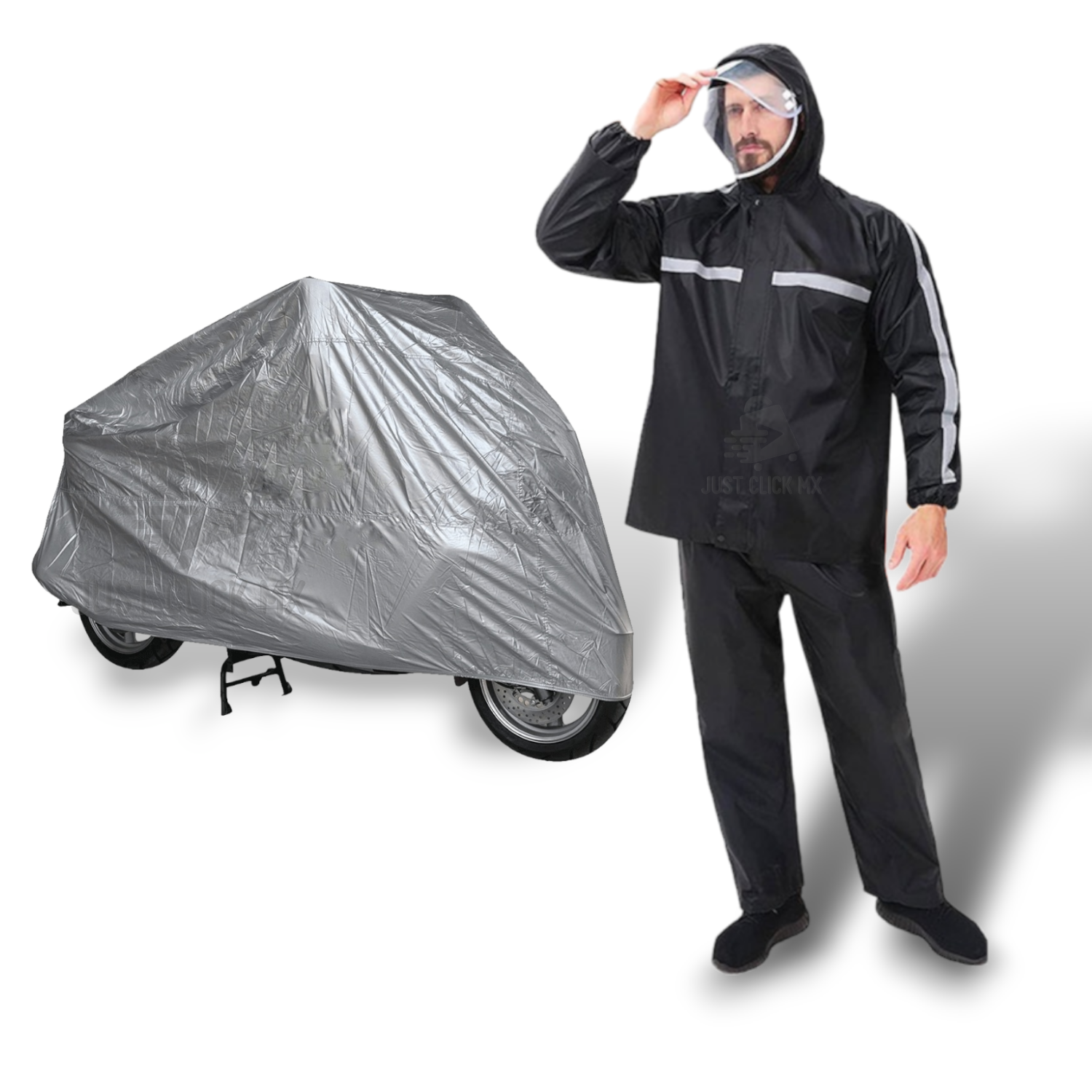 Impermeable Reflejante Completo Con Vicera Para Lluvia 