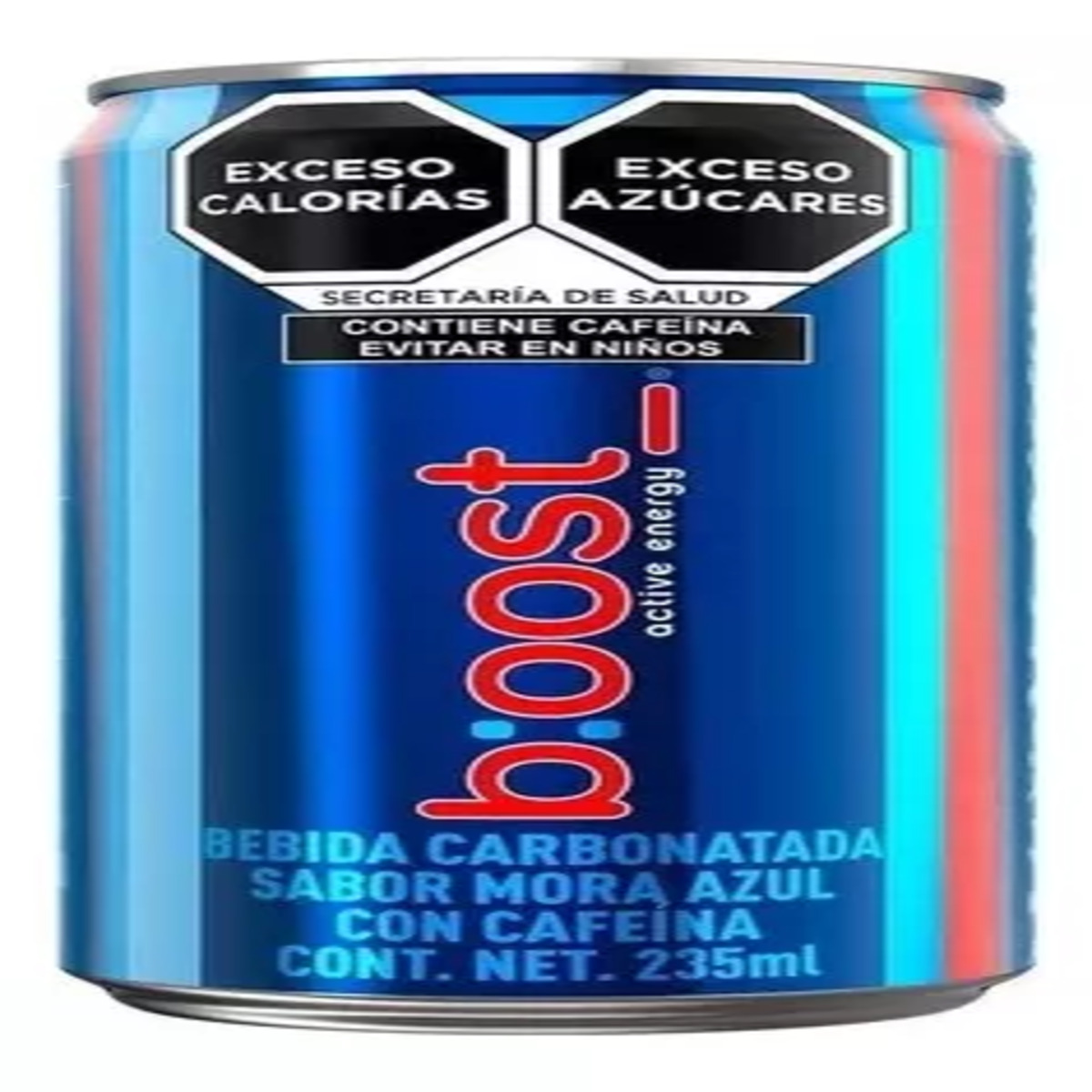 Pack Bebida Energética Boost Active Energy 24 Pzas De 235 Ml Mora Azul