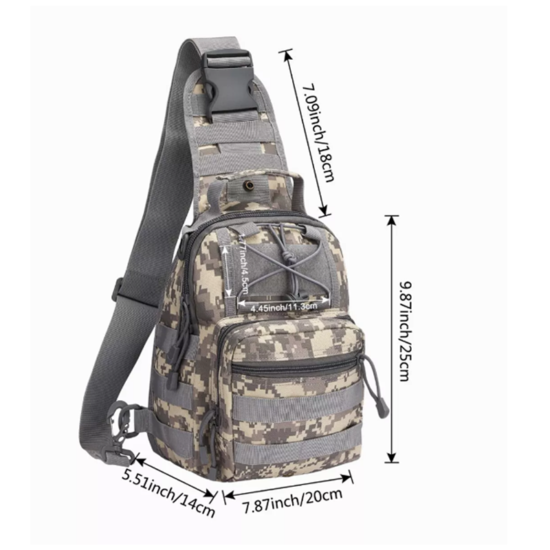 Pechera Mochila Táctica Militar Bandolera Hombre 3 En 1