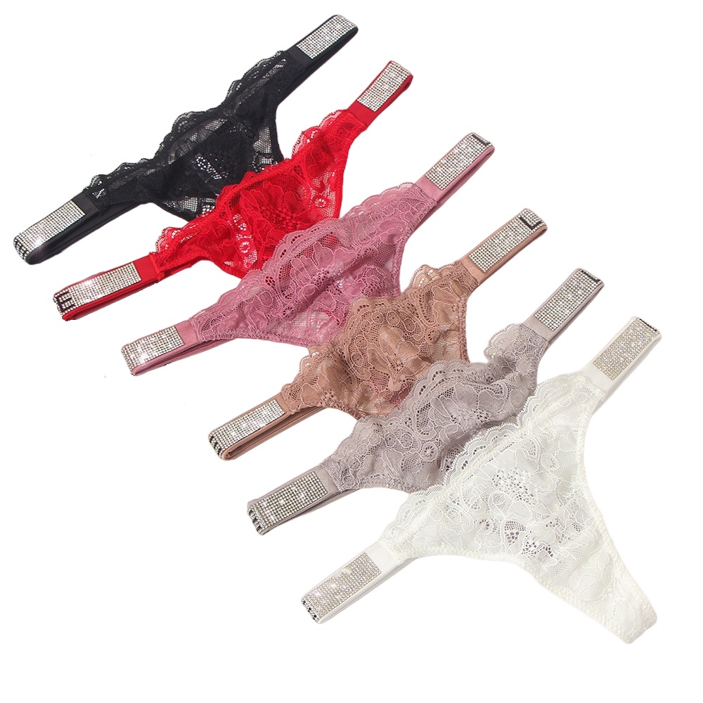 Set de tangas de encaje 3 panties