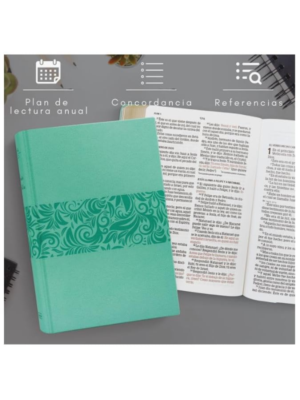 Rvr 1960 Biblia Para Regalos Y Premios, Azul Turquesa Símil