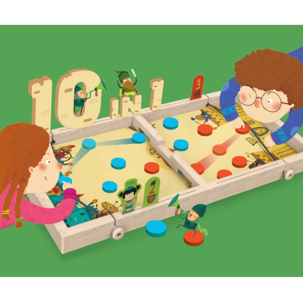 Divertido Juego De Mesa Carrom 10 Juegos En 1 Mideer Md2131