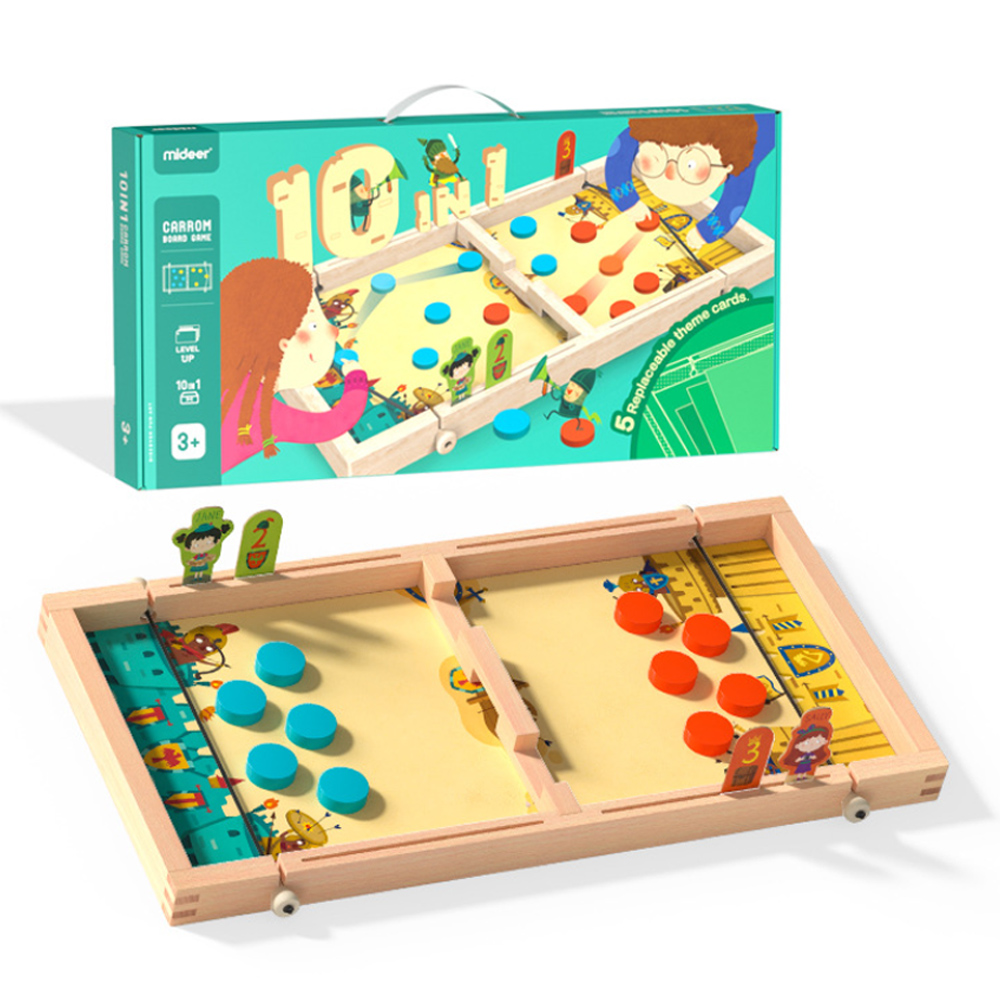 Divertido Juego De Mesa Carrom 10 Juegos En 1 Mideer Md2131