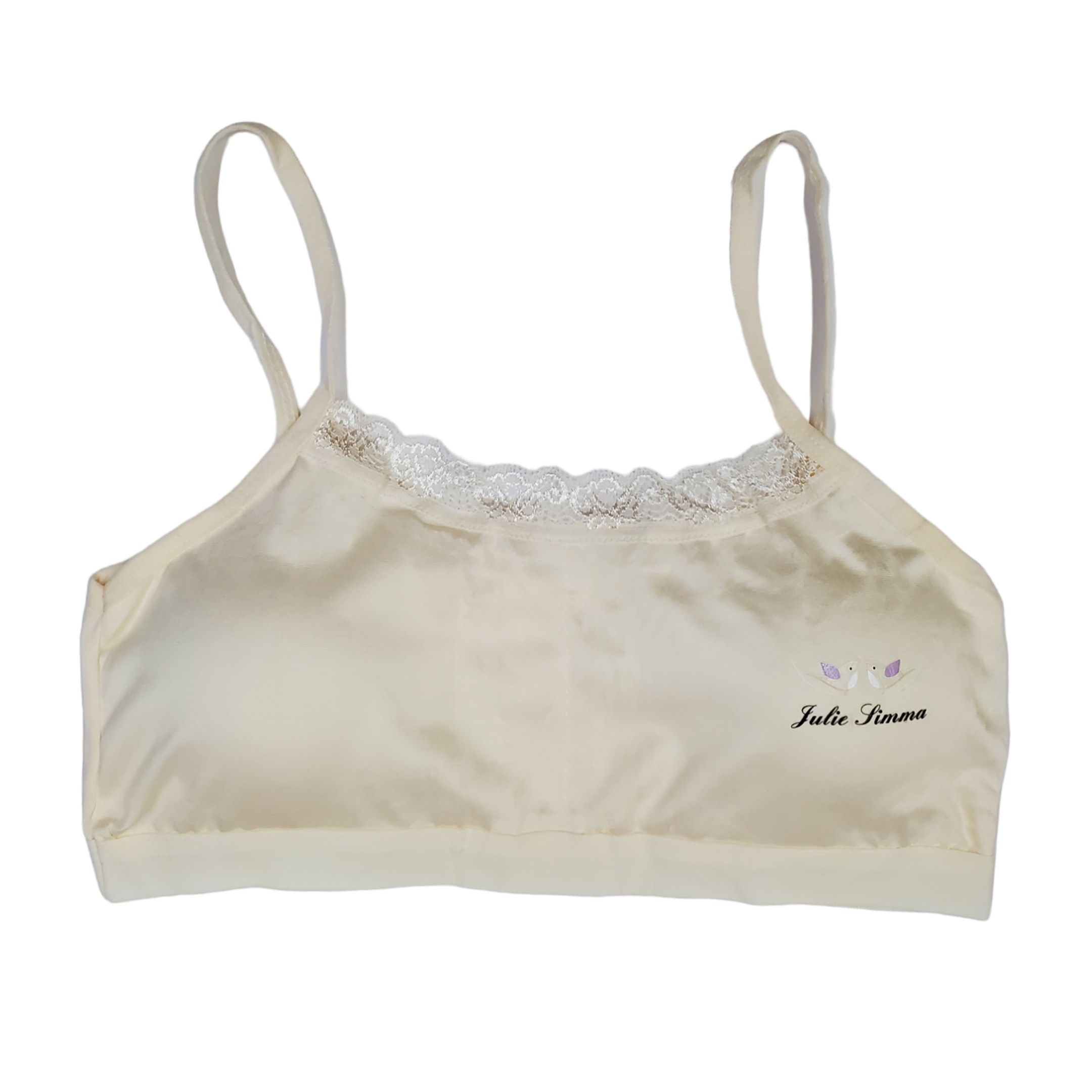 Corpiño Top Tirante Delgado Con Encaje Para Niña 6pz