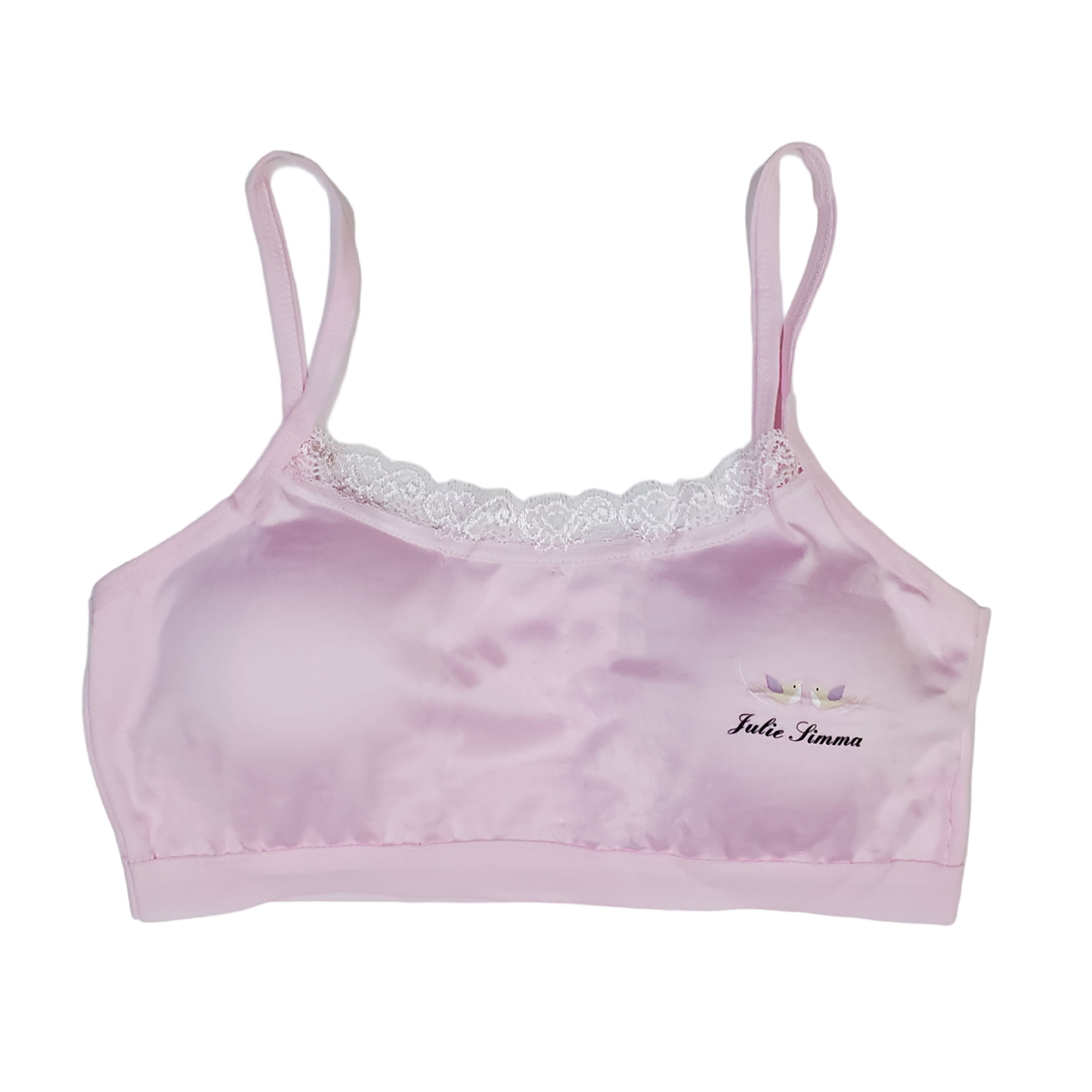 Corpiño Top Tirante Delgado Con Encaje Para Niña 6pz