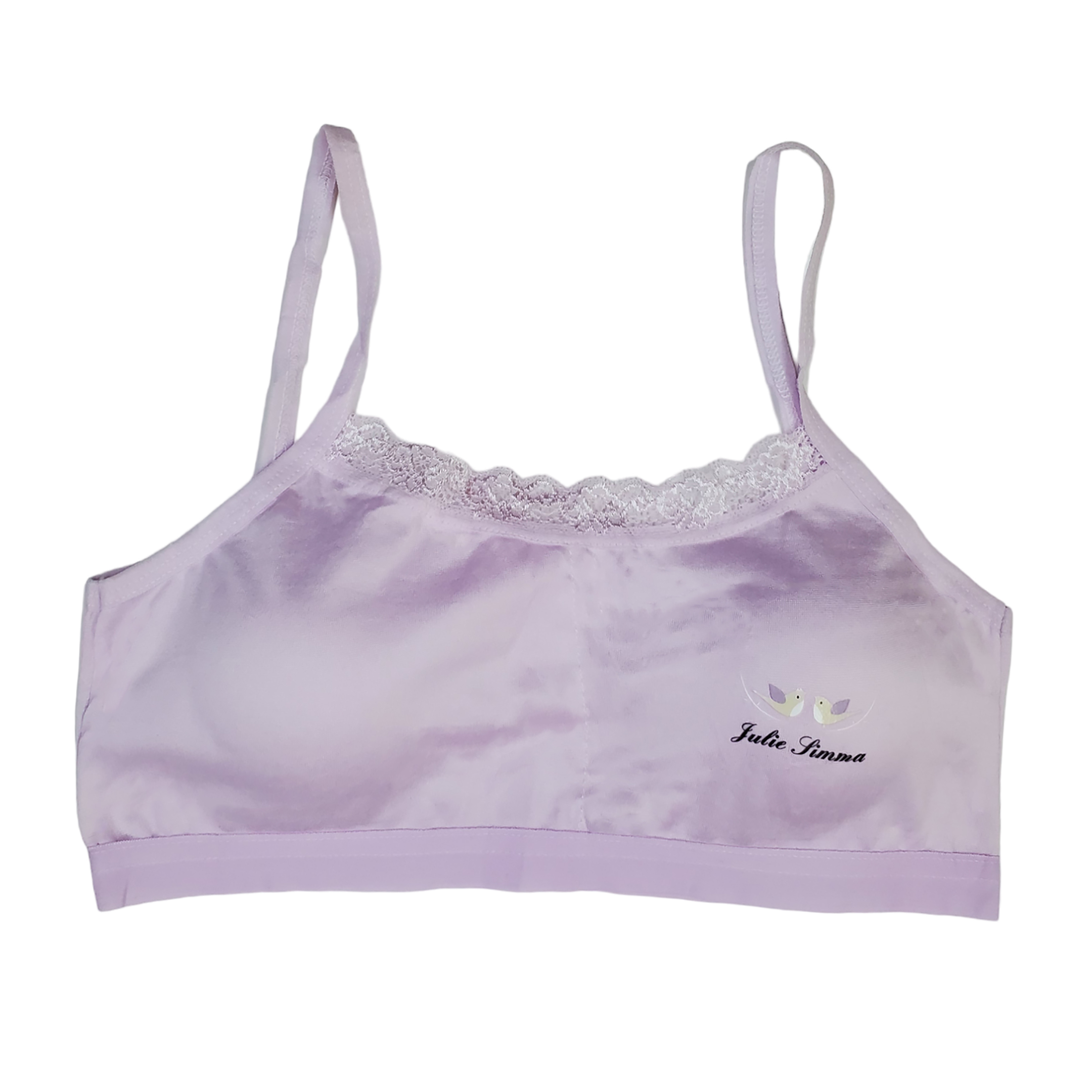 Corpiño Top Tirante Delgado Con Encaje Para Niña 6pz