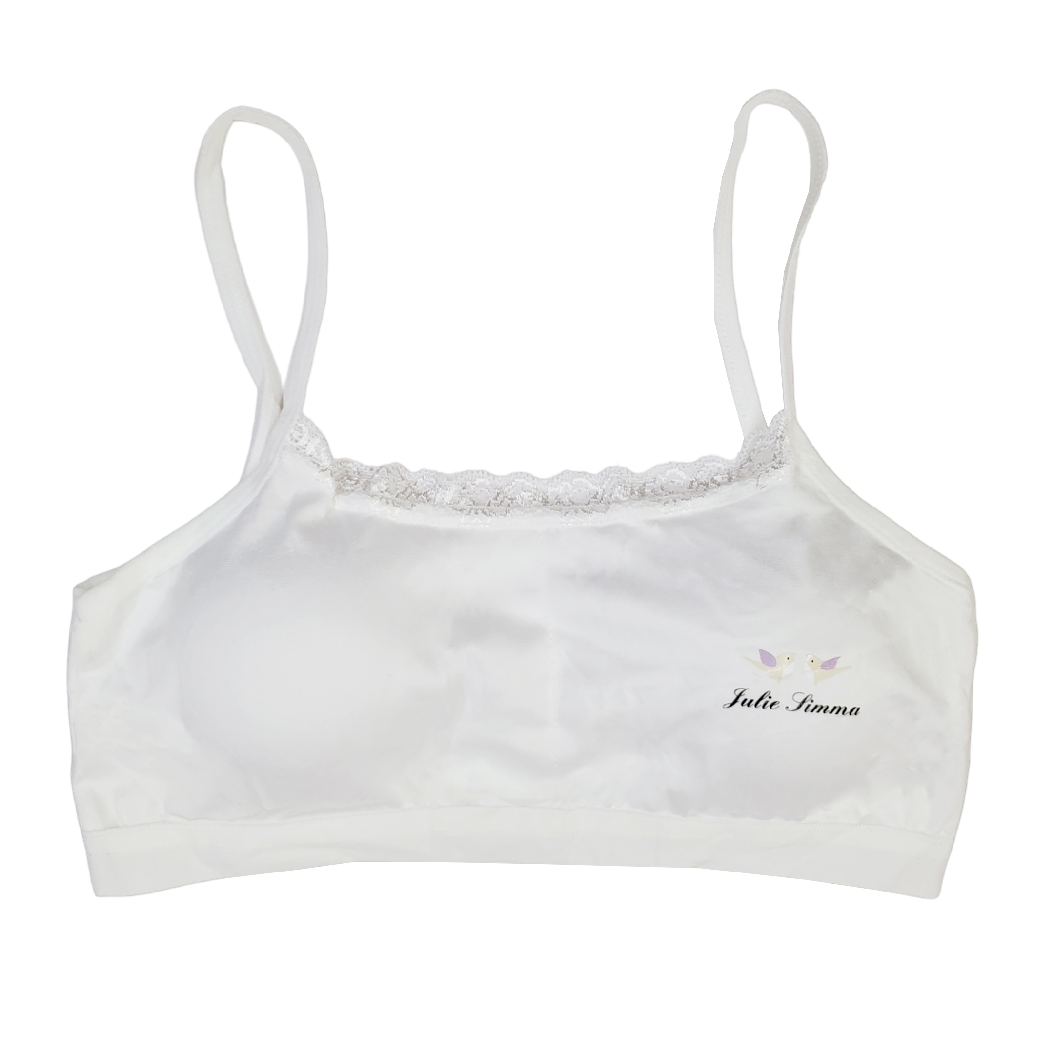 Corpiño Top Tirante Delgado Con Encaje Para Niña 6pz