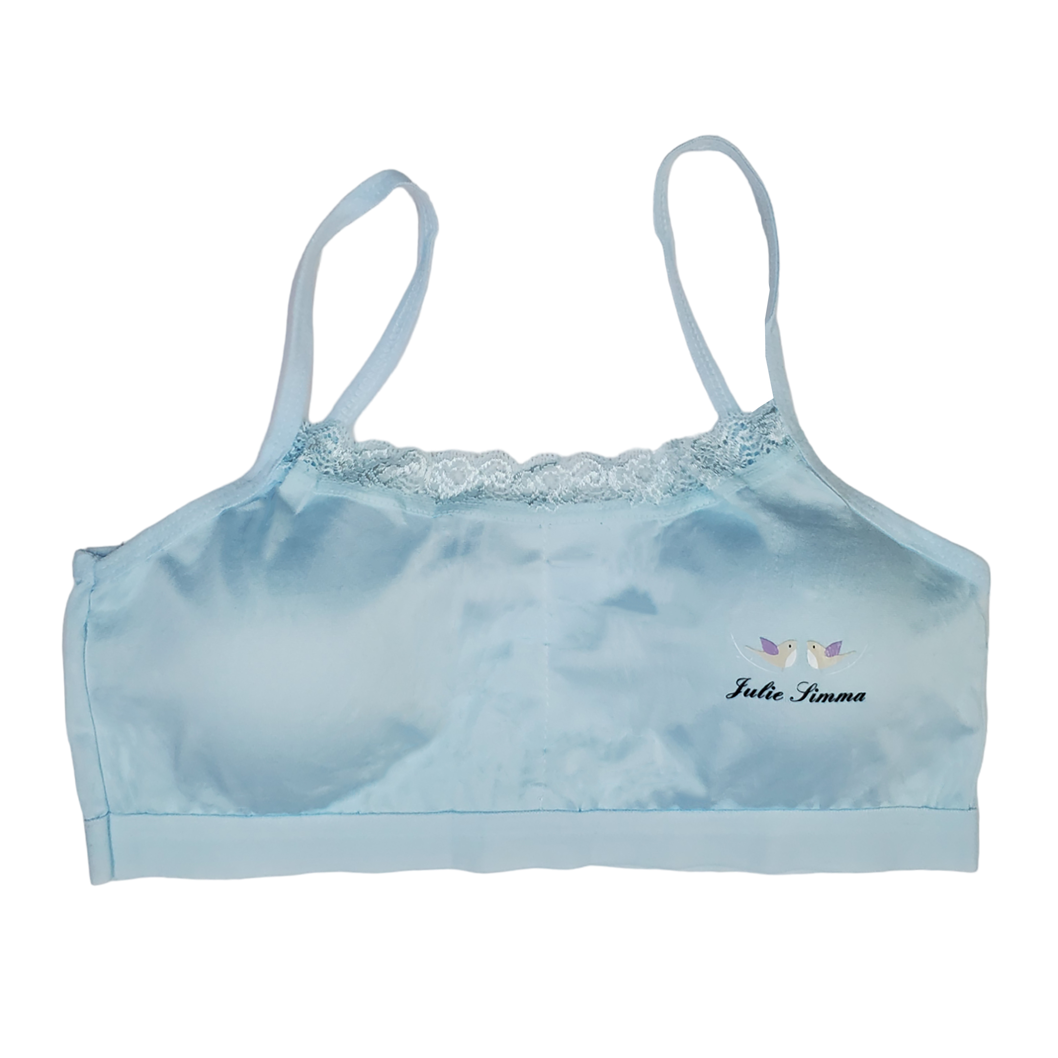 Corpiño Top Tirante Delgado Con Encaje Para Niña 6pz