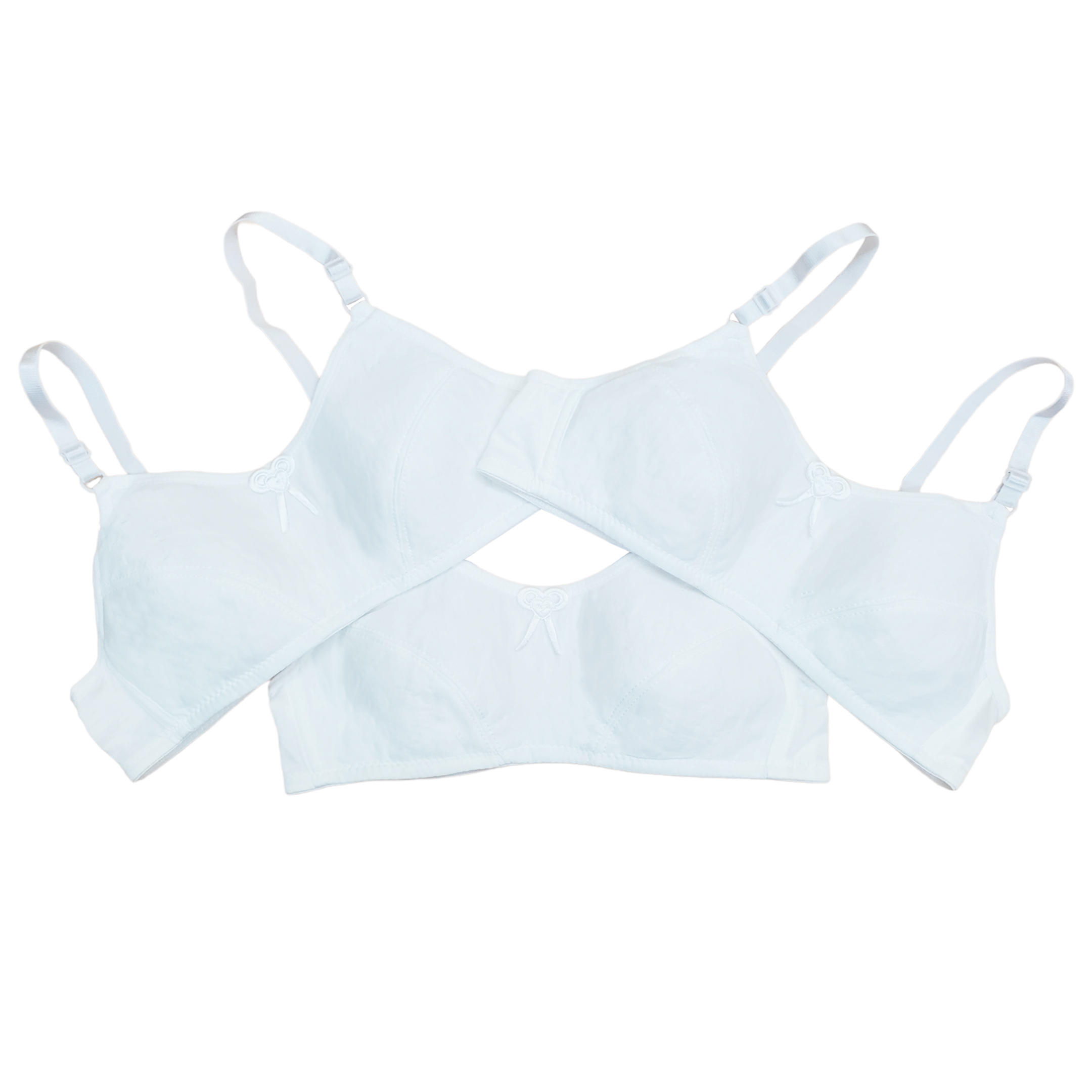 Brasier Algodón Blanco Escolar Niña Adolescente 6pz