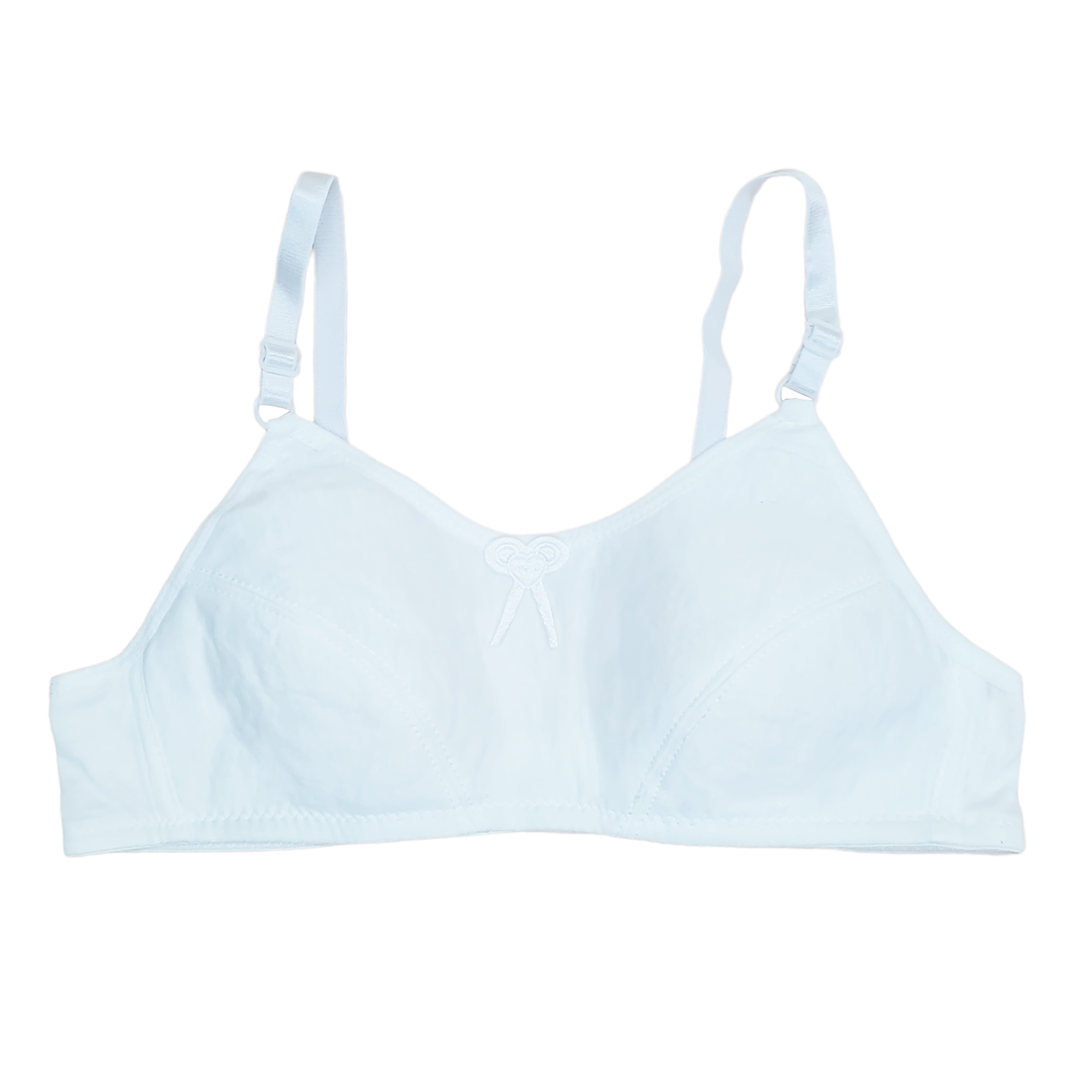 Brasier Algodón Blanco Escolar Niña Adolescente 6pz