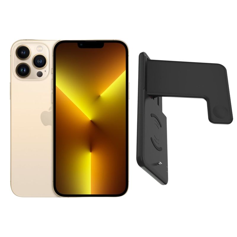 iPhone 13 Pro Max 128GB Dorado Reacondicionado Grado A + Soporte Cargador.