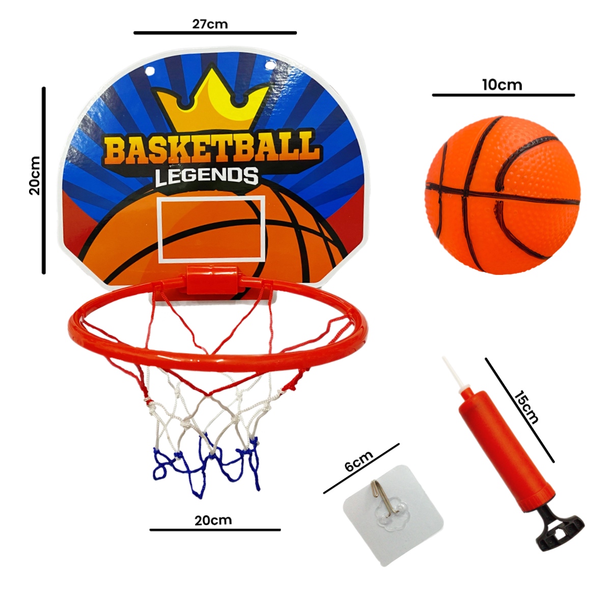 Tablero Baloncesto Basquetbol Canasta Juguetes Niños 3pz