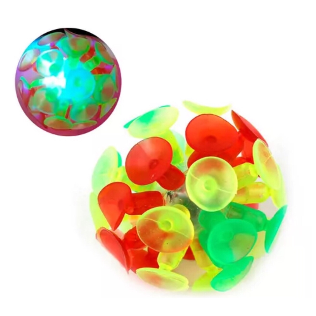 Cacha Bola Con Luz Pegabola Juguete Disco