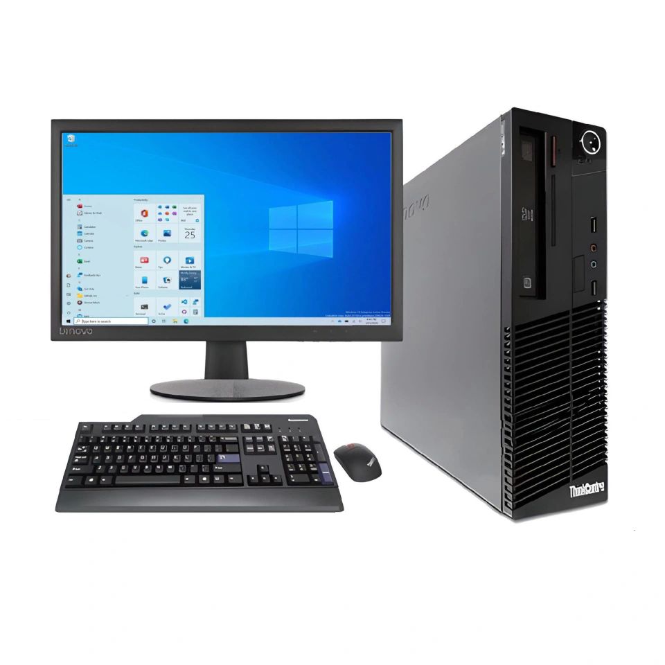 PC LENOVO M93p SFF, Intel Core i5-4ª gen, 16GB RAM, 240GB SSD, MONITOR 19",  EQUIPO CLASE A, REACONDICIONADO