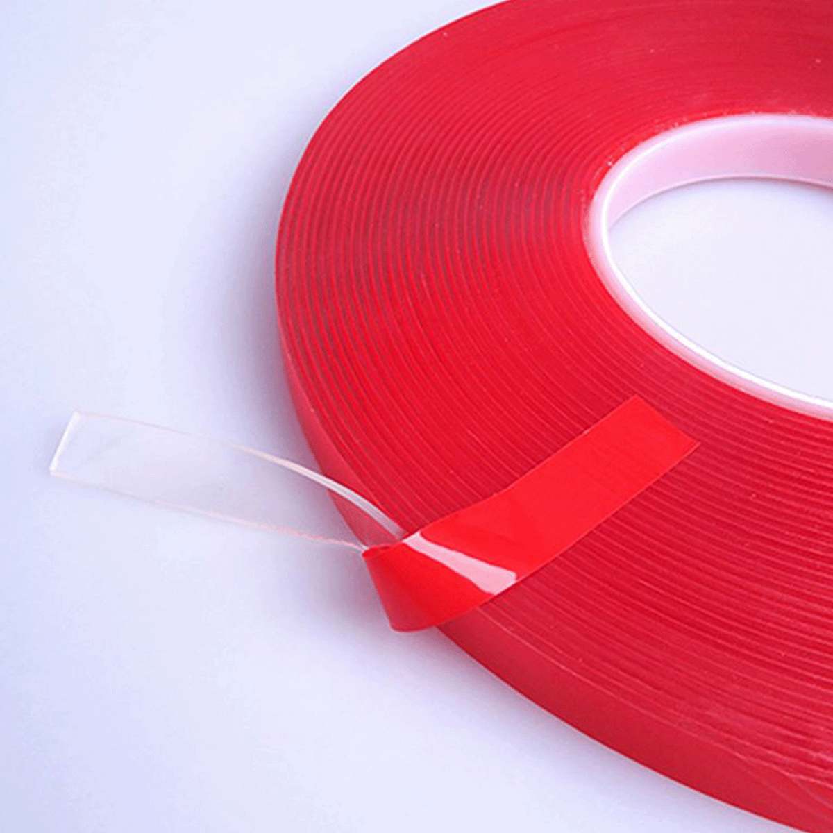 Cinta doble cara acrílica para montaje ERGY. 1/4" (6 mm) x 33 m. Color transparente.