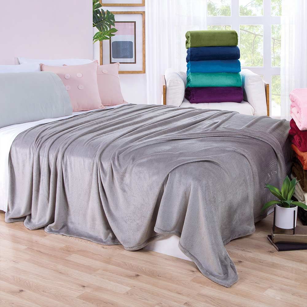 Cobertor Ultrasuave Gris Ks