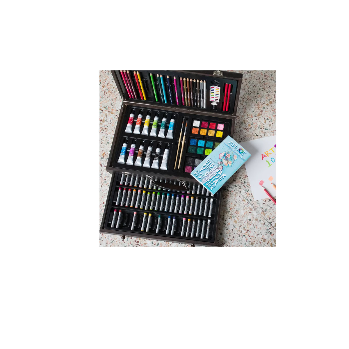 Set De Arte Con 132 Piezas Art 101 Colores Núcleo Premium